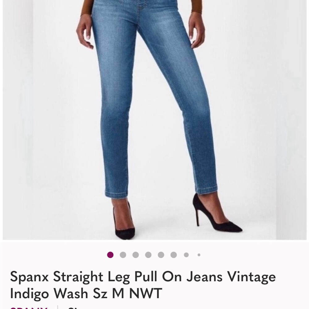 SPANX Women's Straight Leg Jeans - Vintage Blue